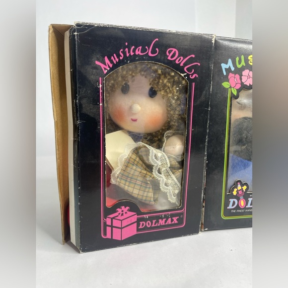 Vintage 90s Dollmax Bundle of 2 ANIMATED WIND UP DOLLS WITH MUSIC BOX HTF - Picture 10 of 13